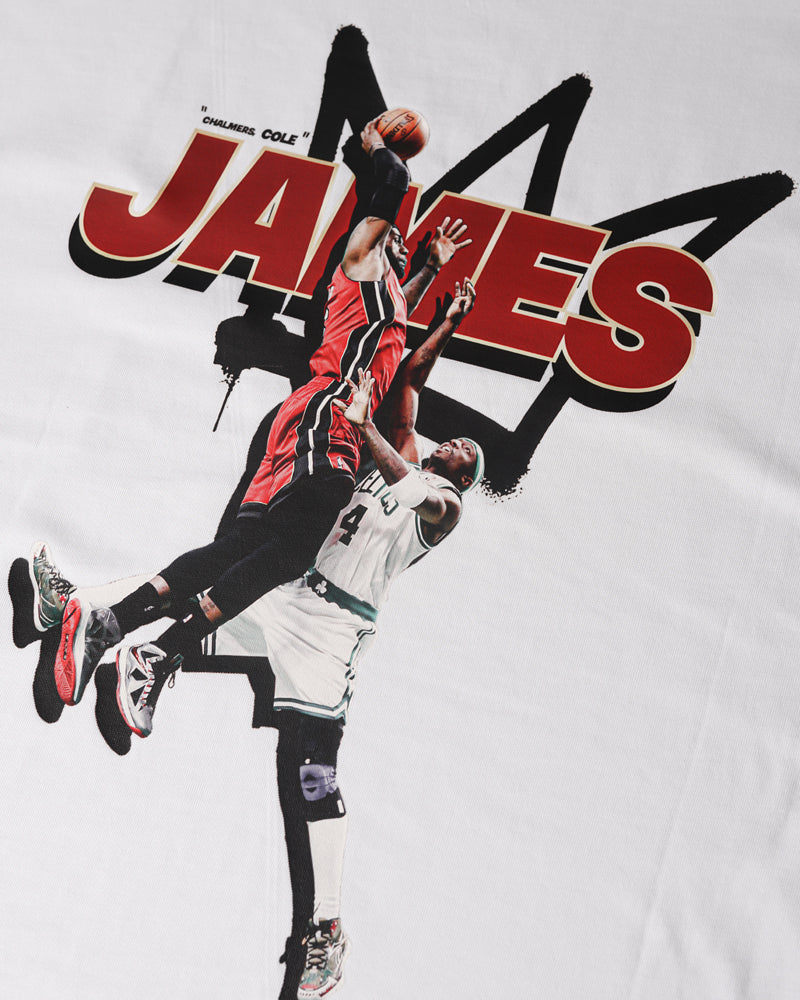 White Oversized Tee - King James Heat