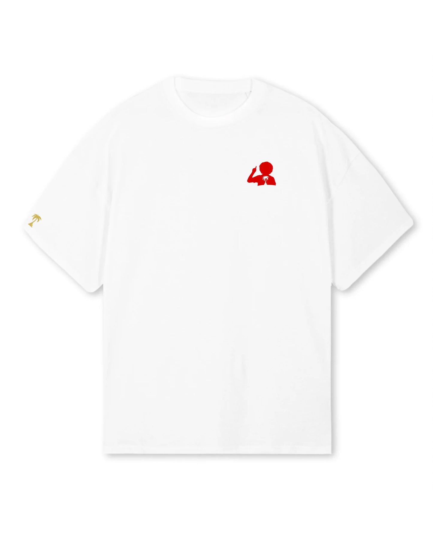 White Oversized Tee - Khabib TALK NOW