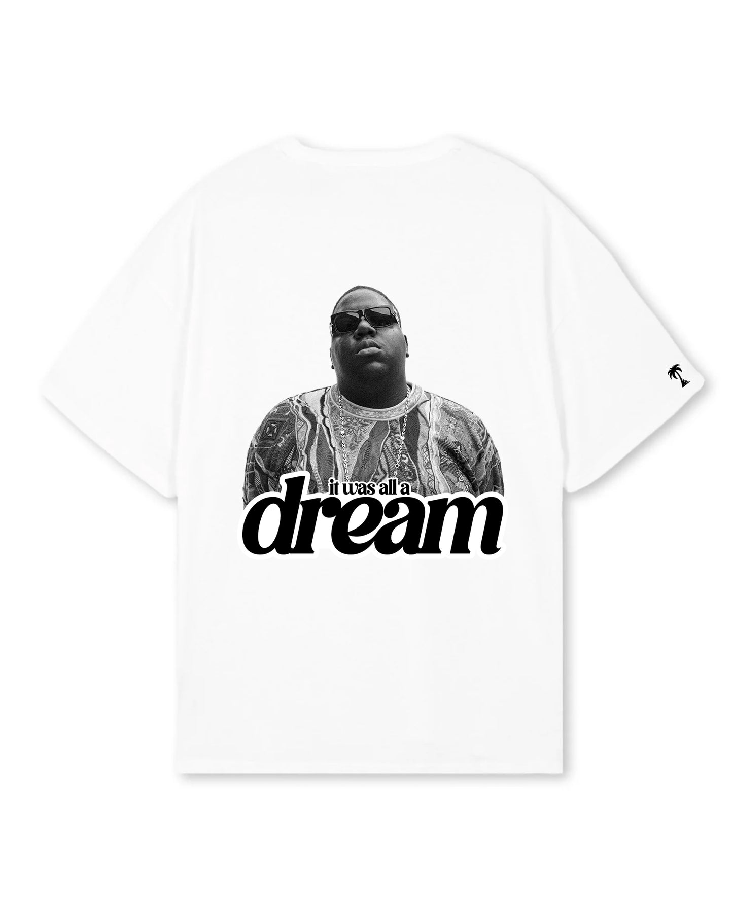 White Oversized Tee - Biggie Smalls "Coogi Dream"