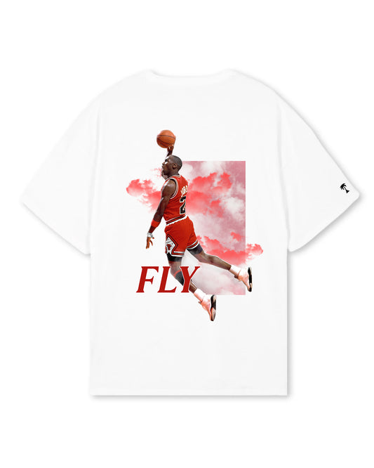 White Oversized Tee - FLY Jordan