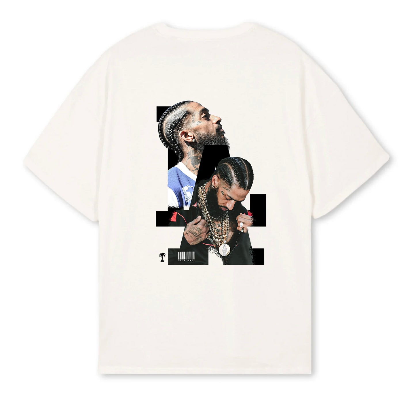 Vintage White Oversized Tee - Nipsey Prolific