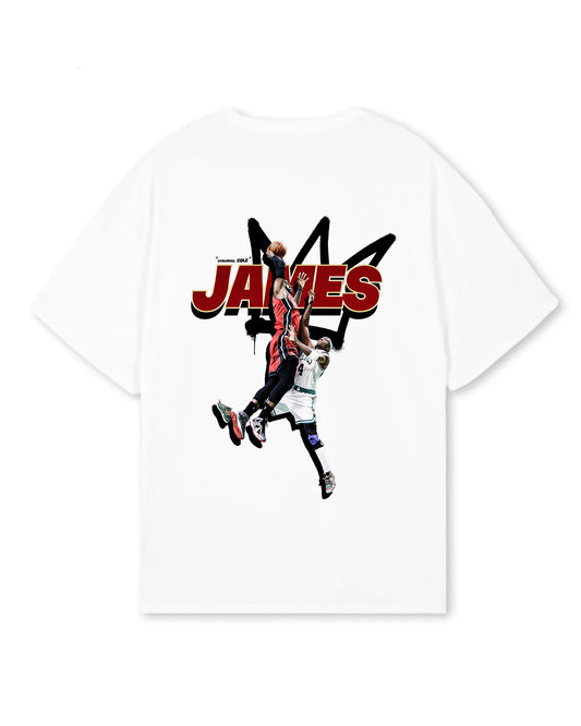 White Oversized Tee -  King James Heat